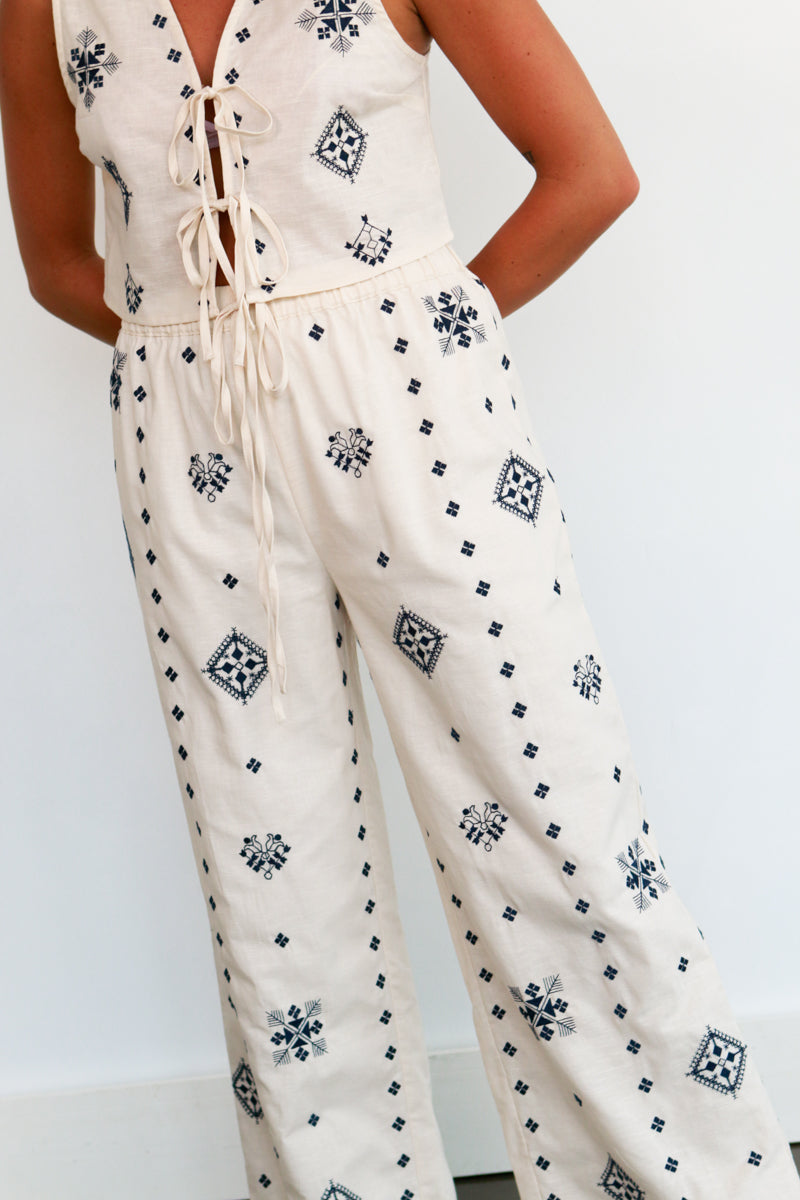 Tula Embroidered Pant Set