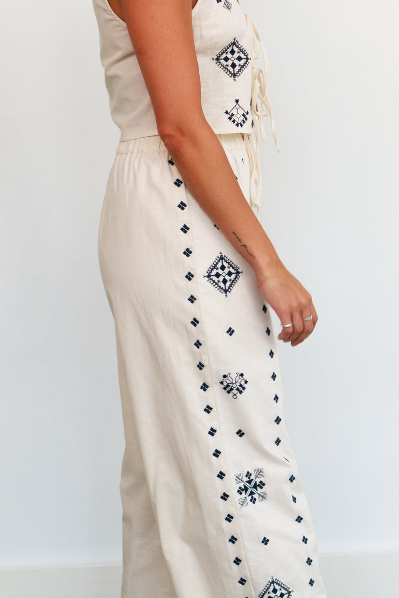 Tula Embroidered Pant Set