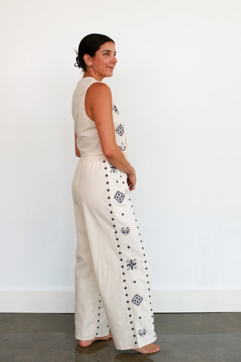 Tula Embroidered Pant Set