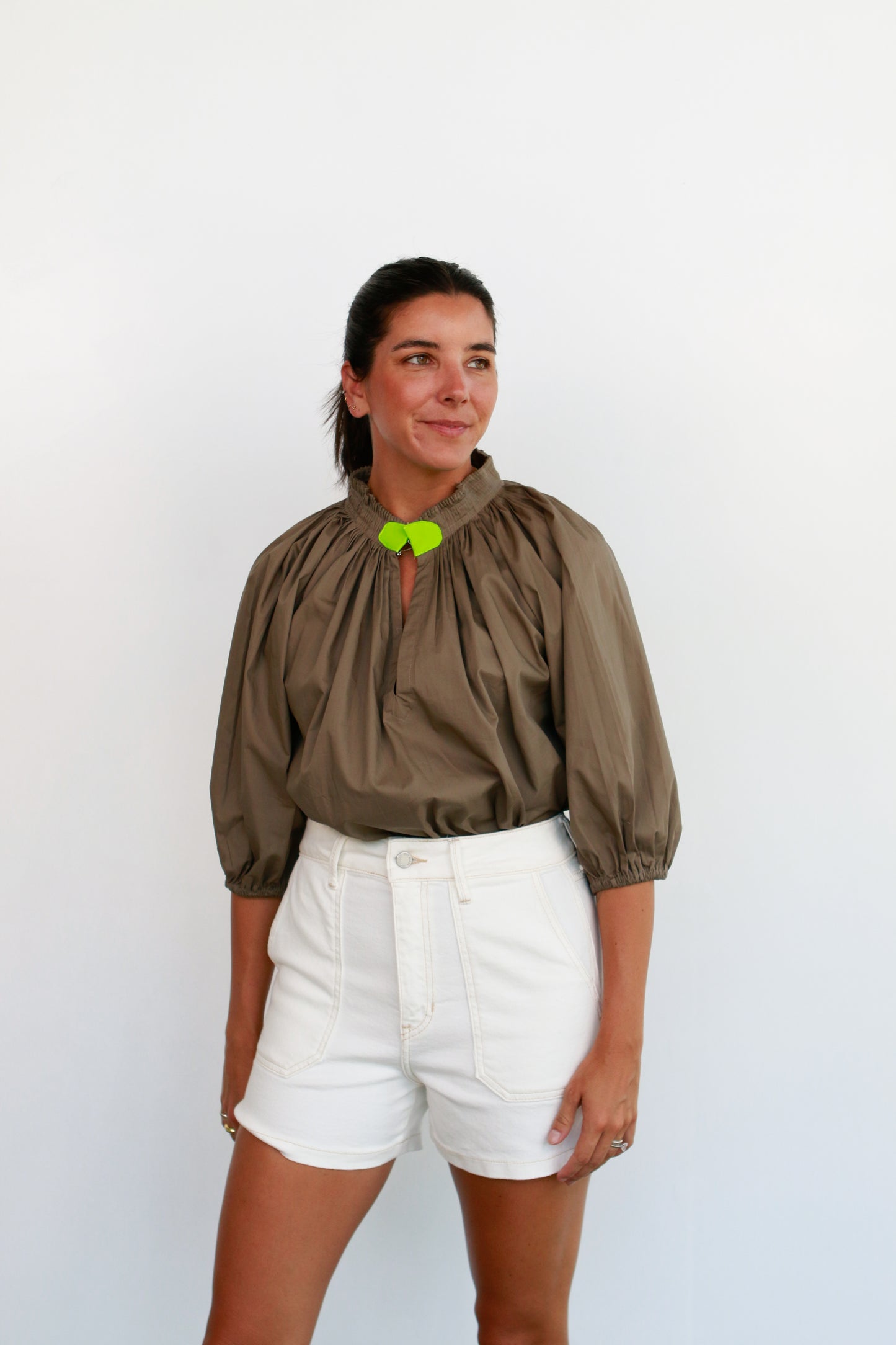 Camille Top in Taupe
