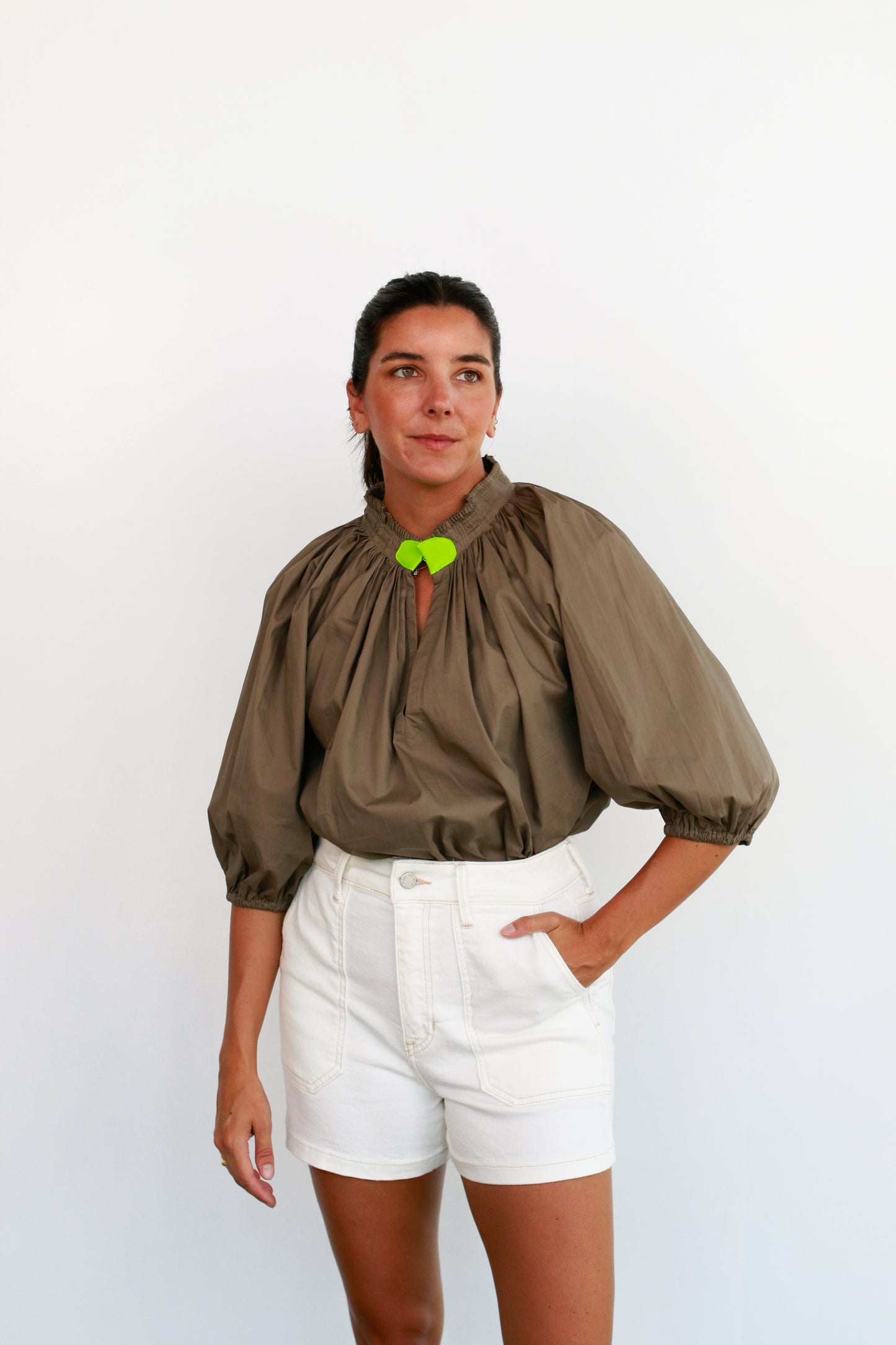 Camille Top in Taupe