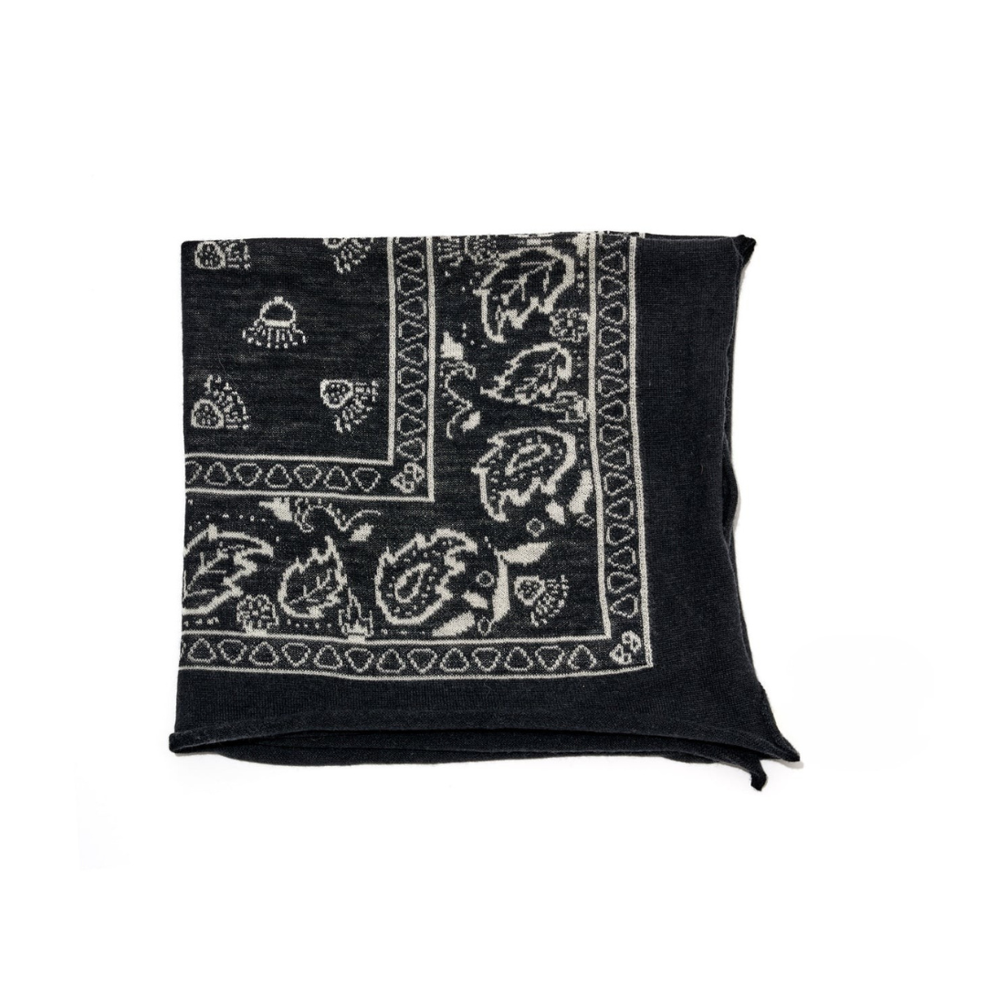 The Cashmere Bandana in CAVIAR