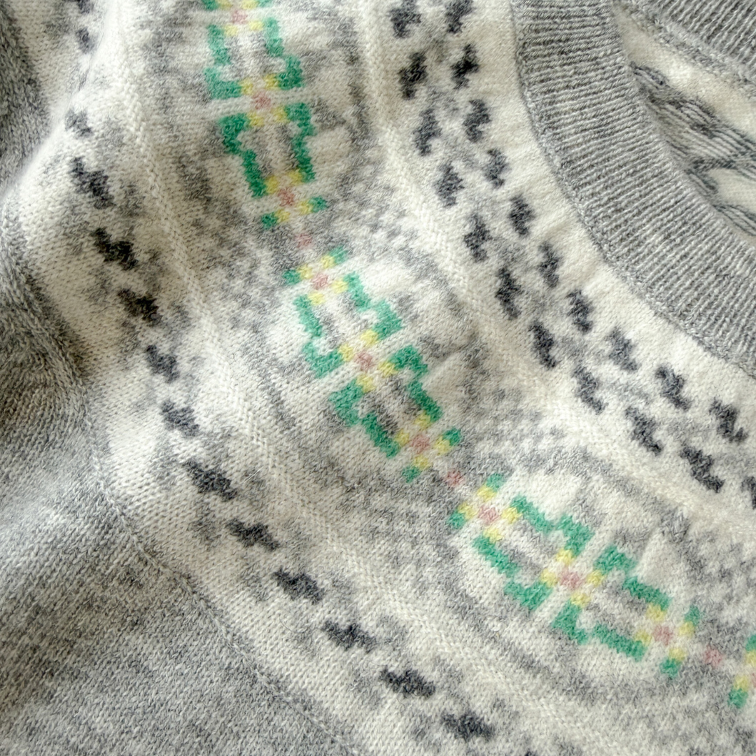 Zurich Fair Isle Sweater in Storm Grey