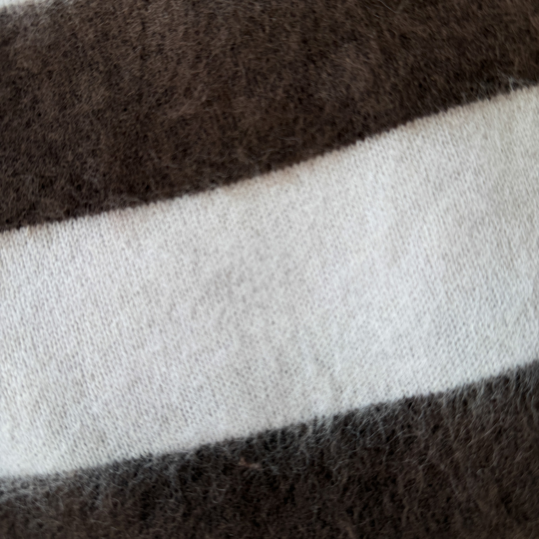 Camden Brushed Stripe Sweater in Hickory Oyster