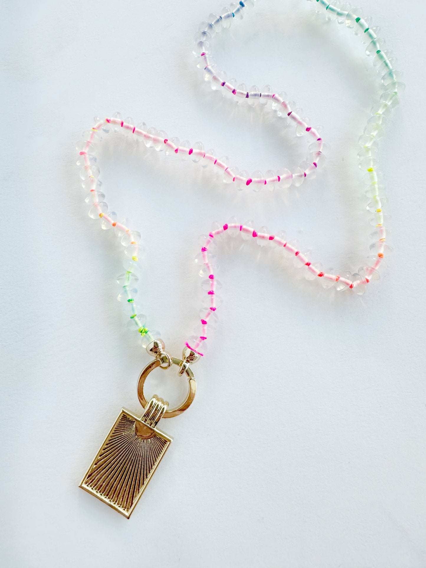 Neon Summer Knotted Necklace