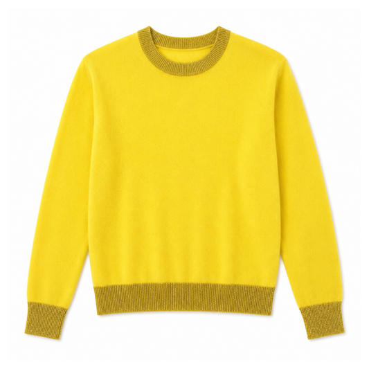 Sonoma Lurex Trimmed Sweater in Lemon
