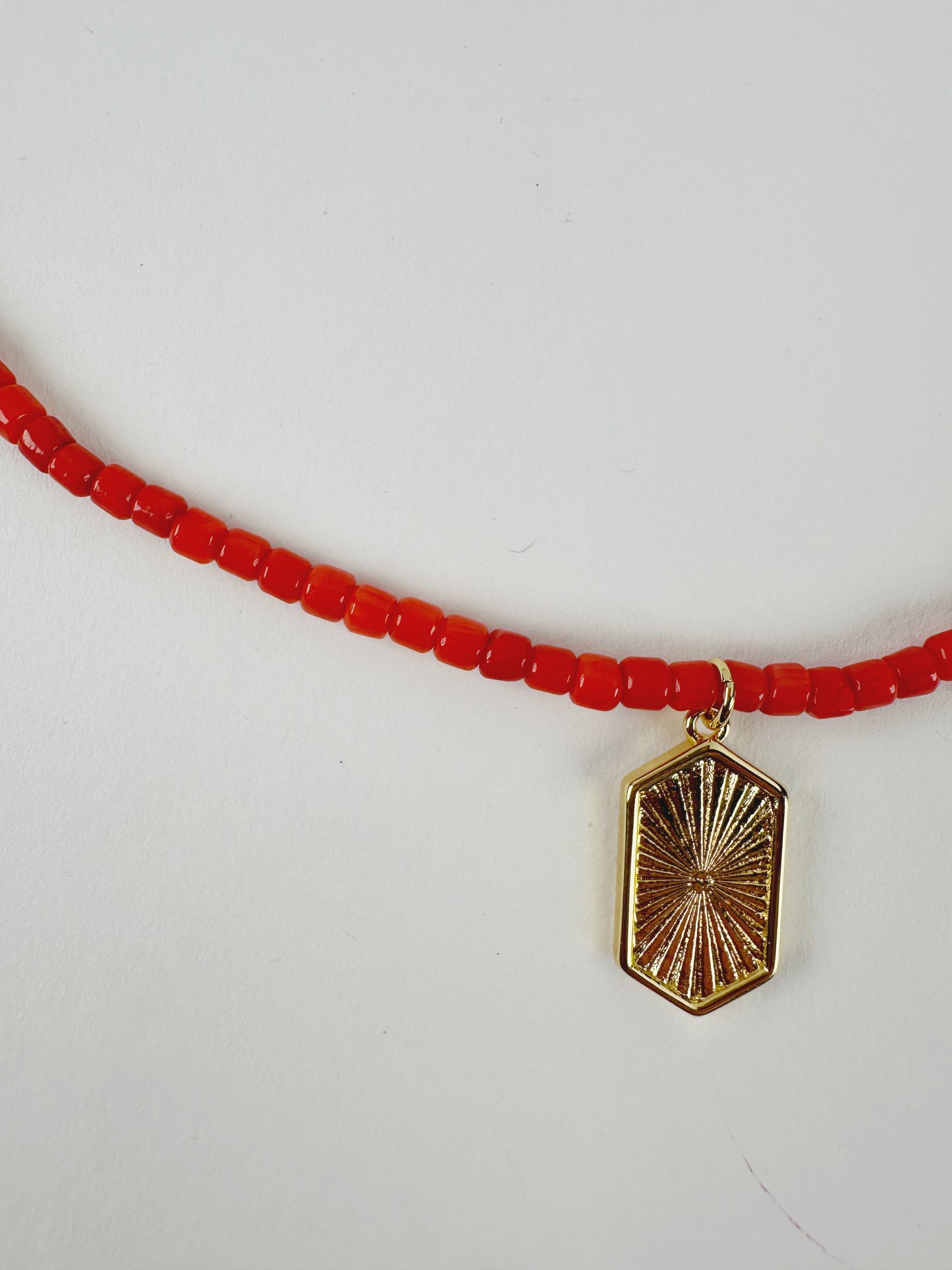 Amira Flaming Coral Necklace