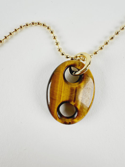 All for Naut Mariner Necklace in Tiger Eye