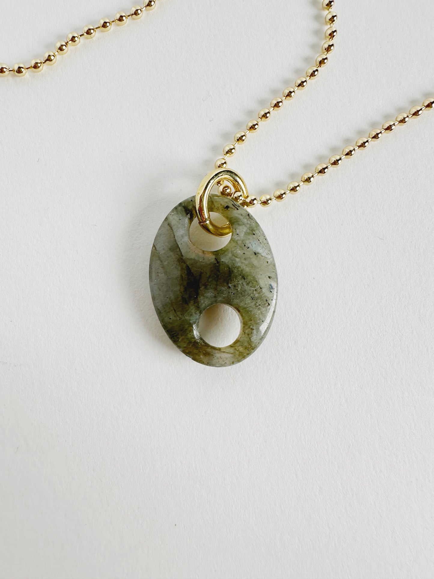 All for Naut Mariner Necklace in Grey Amazonite