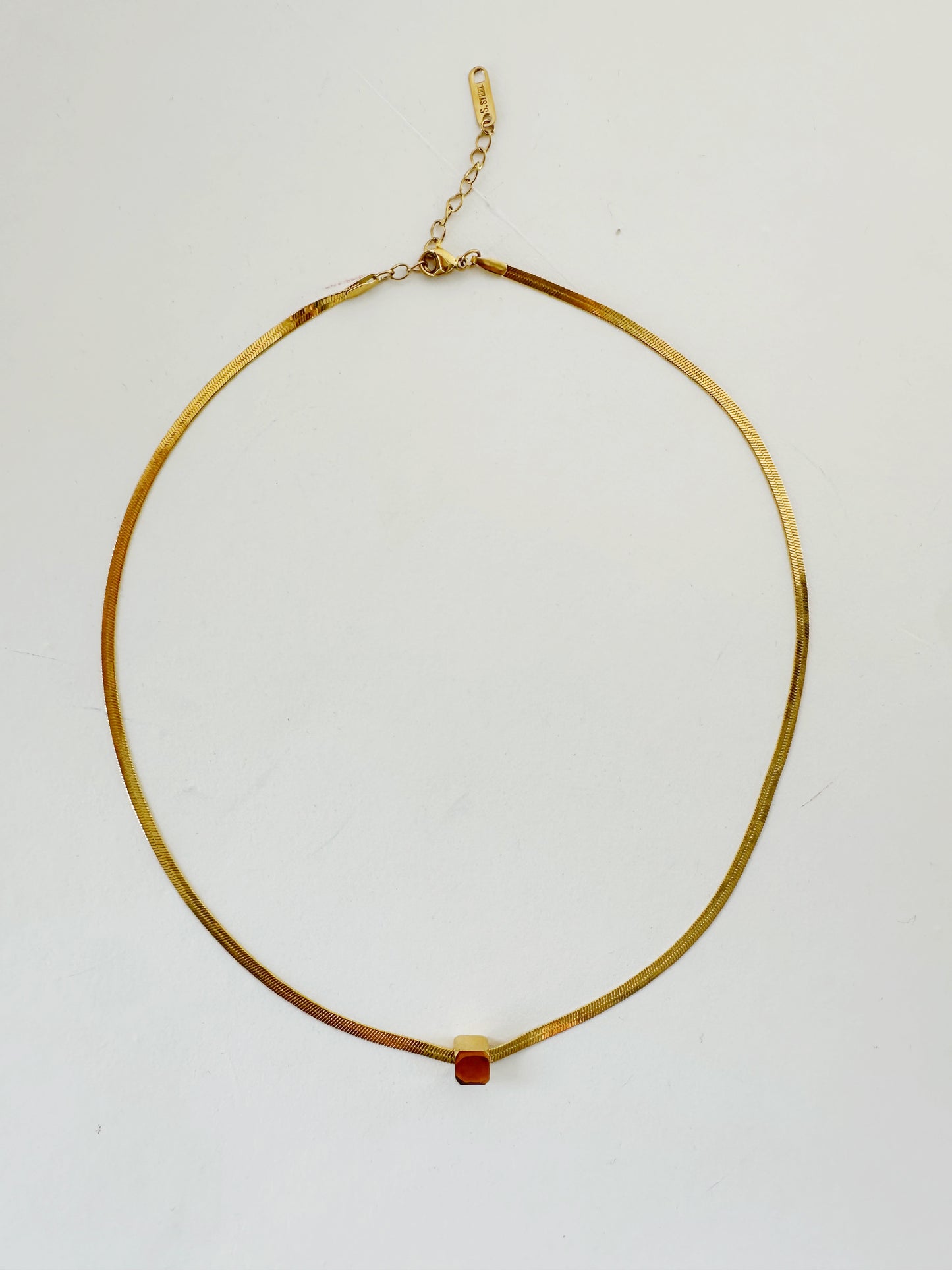 Aria Cubic Pendant & Snake Chain Necklace