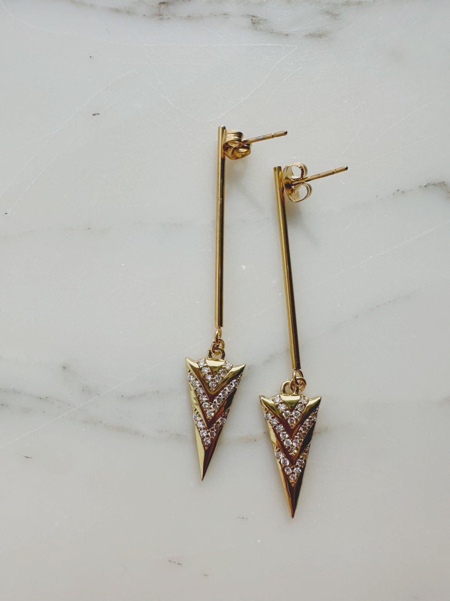 Anika Triangle Drop Earrings