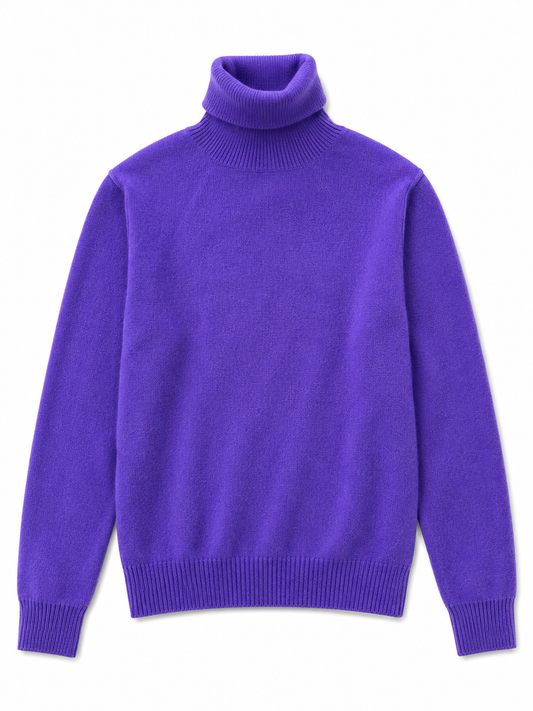Highlands Roll Collar Sweater in Ultraviolet