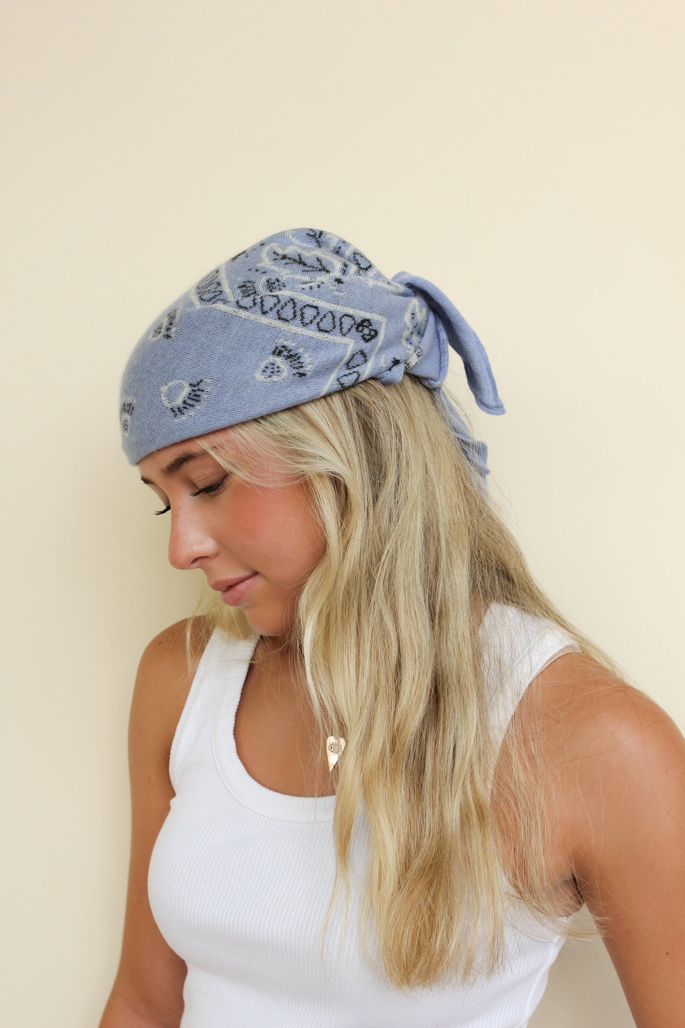 The Cashmere Bandana in HYDRANGEA