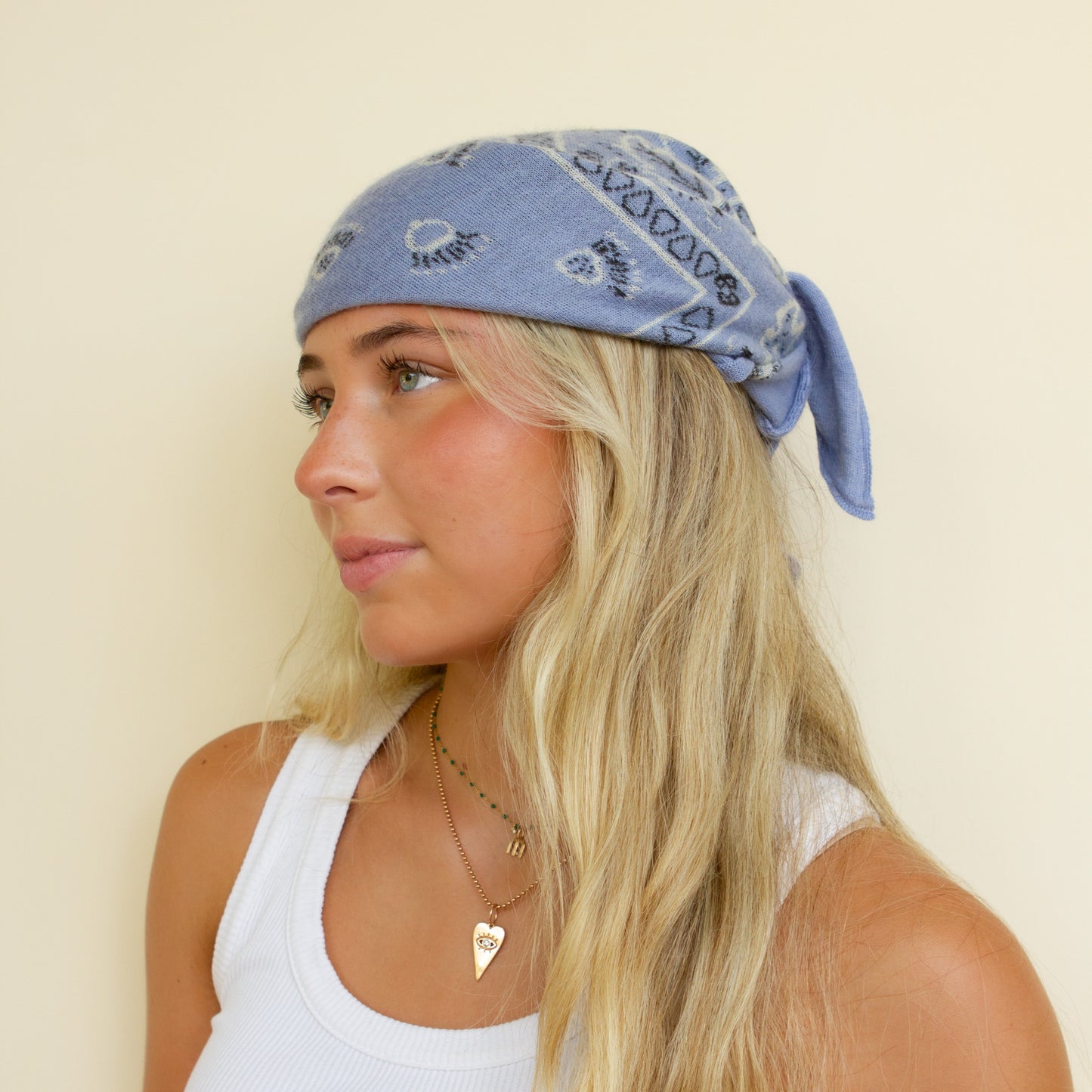 The Cashmere Bandana in HYDRANGEA