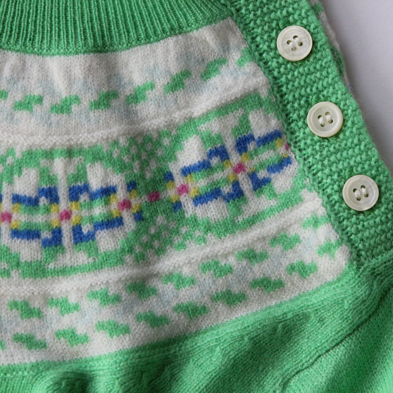 Zurich Fair Isle Sweater in Emerald