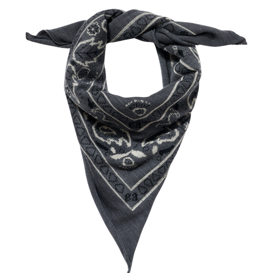 The Cashmere Bandana in COAL