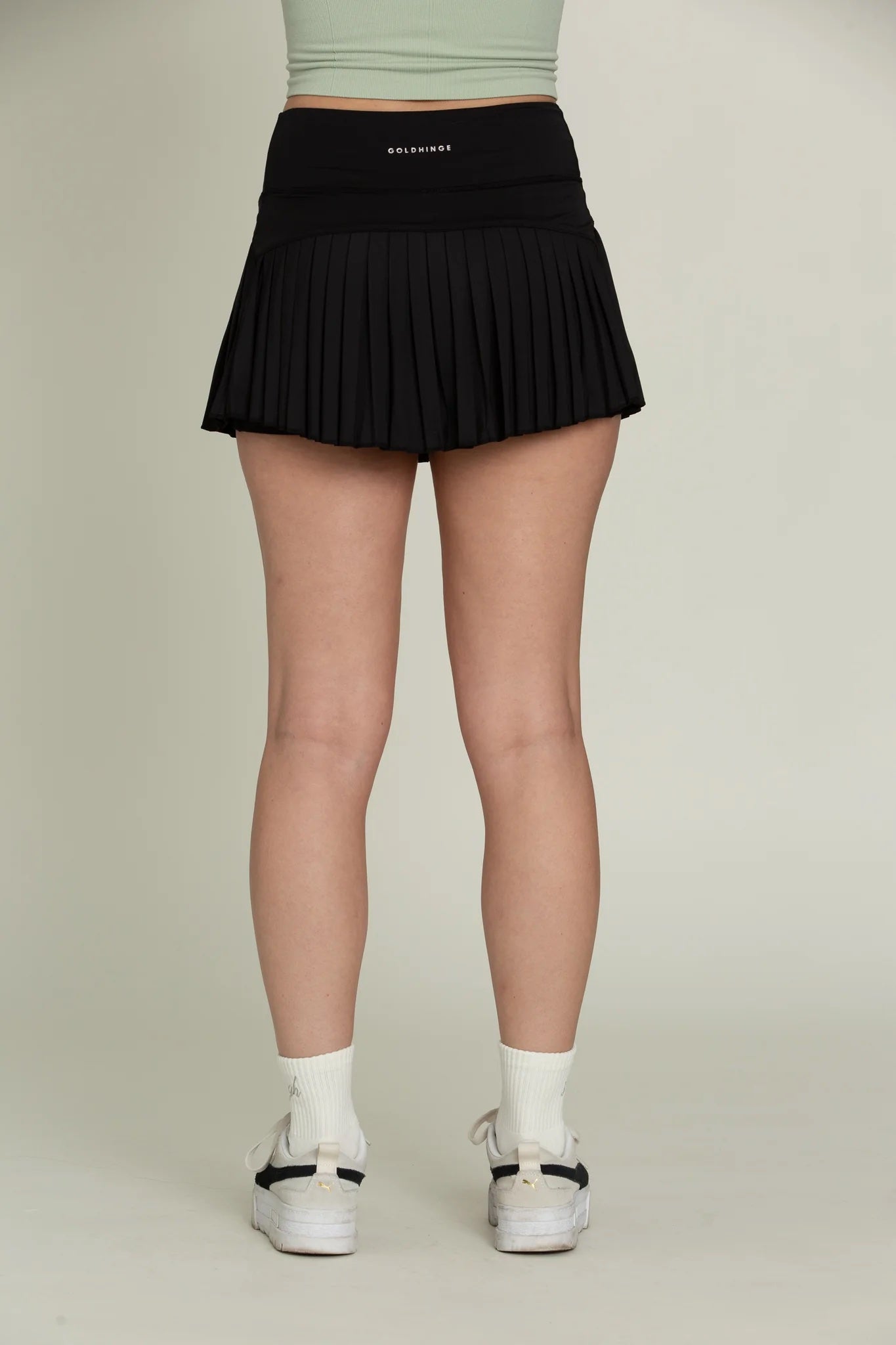 Pleated Tennis Skirt in Black