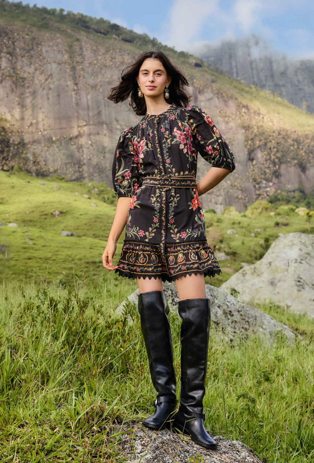 Belle Garden Lace Mini Dress