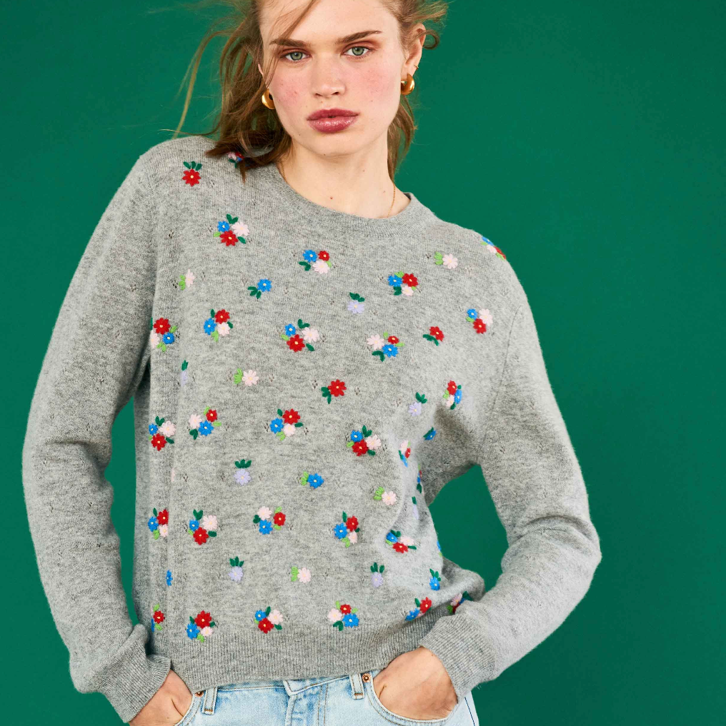 Verona Floral Crewneck Sweater