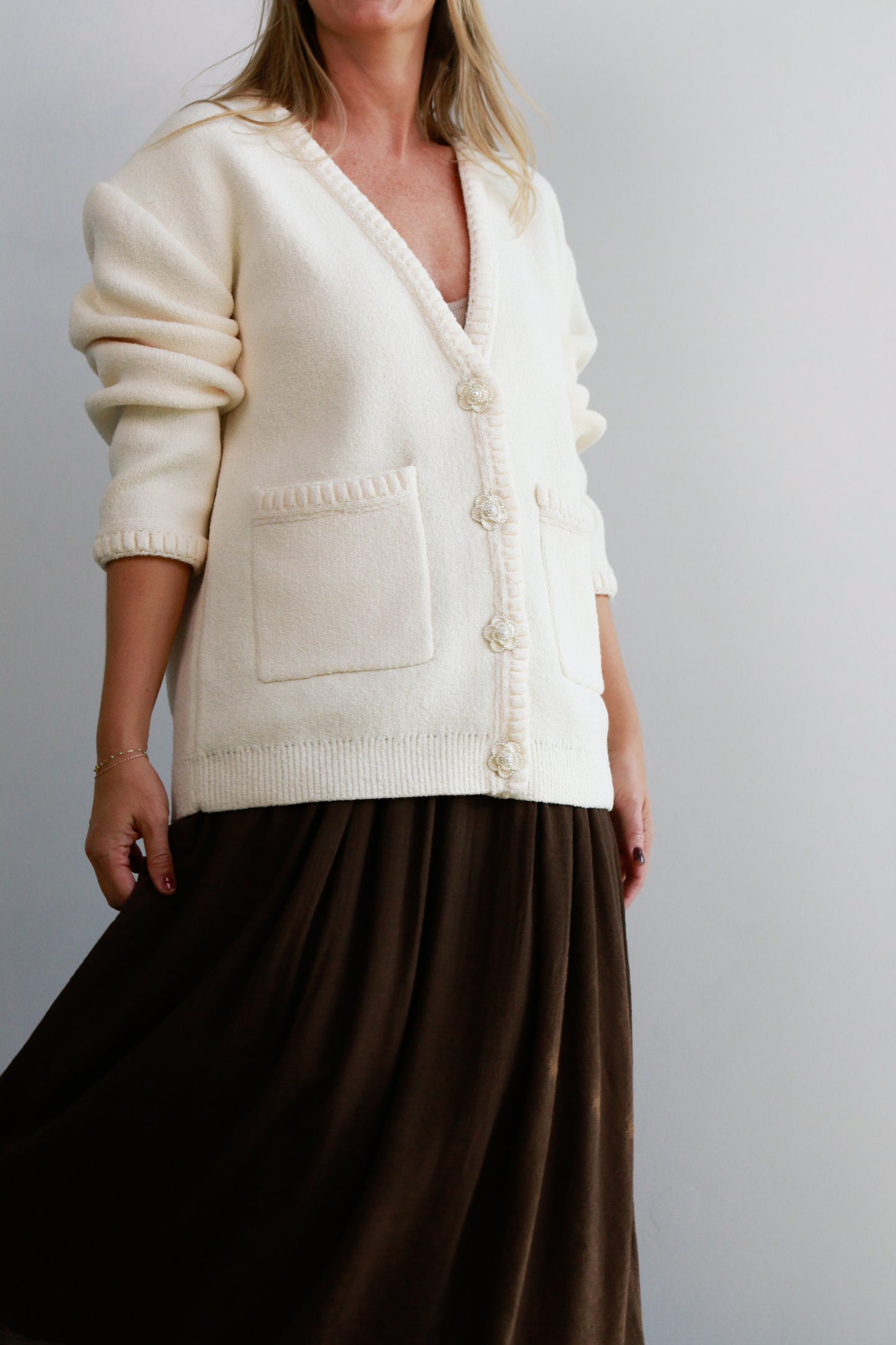 Blair Cardigan in Cream