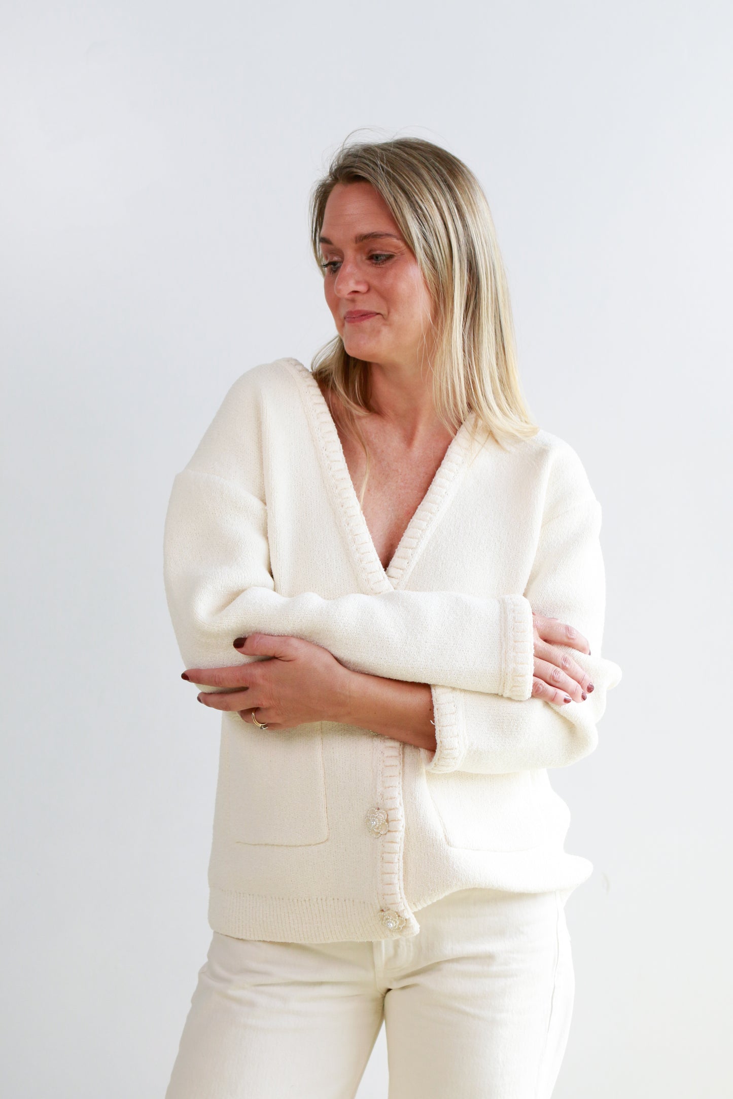 Blair Cardigan in Cream