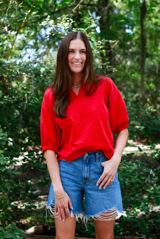 Grace Top in Red