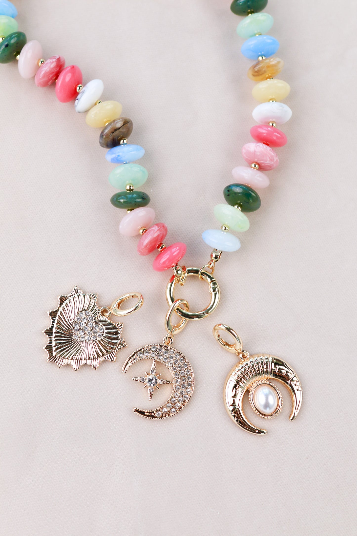 Colorful Rondell Beaded Necklace