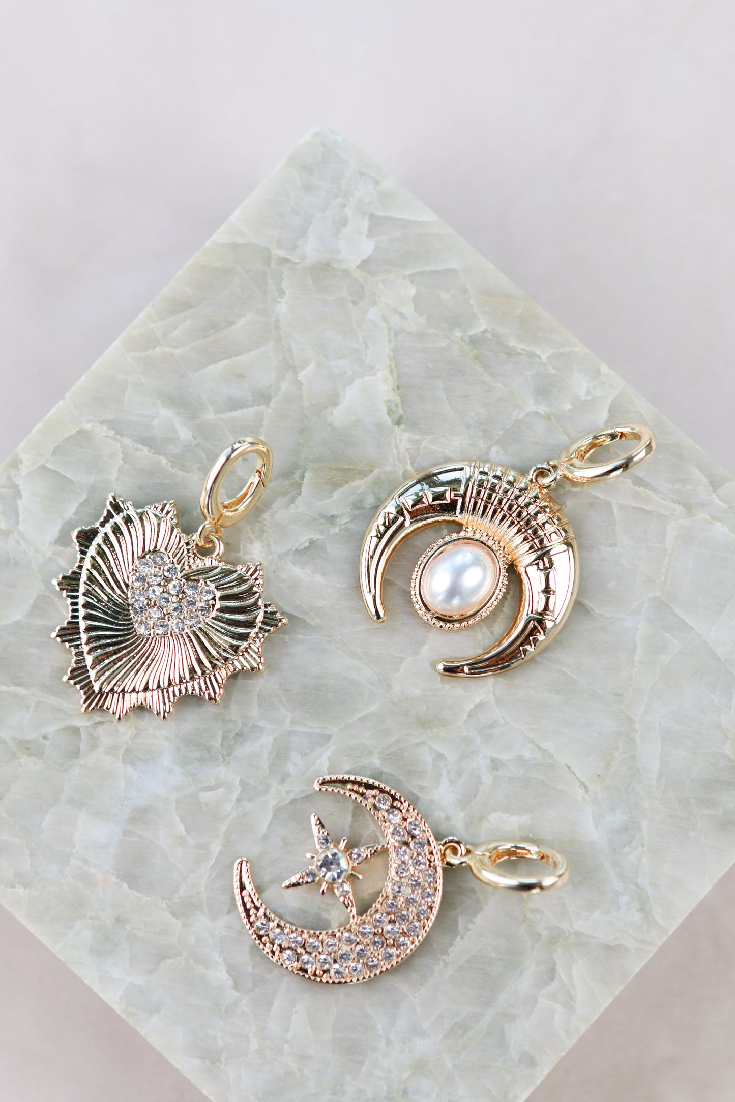 Crystal Moon Charm Set