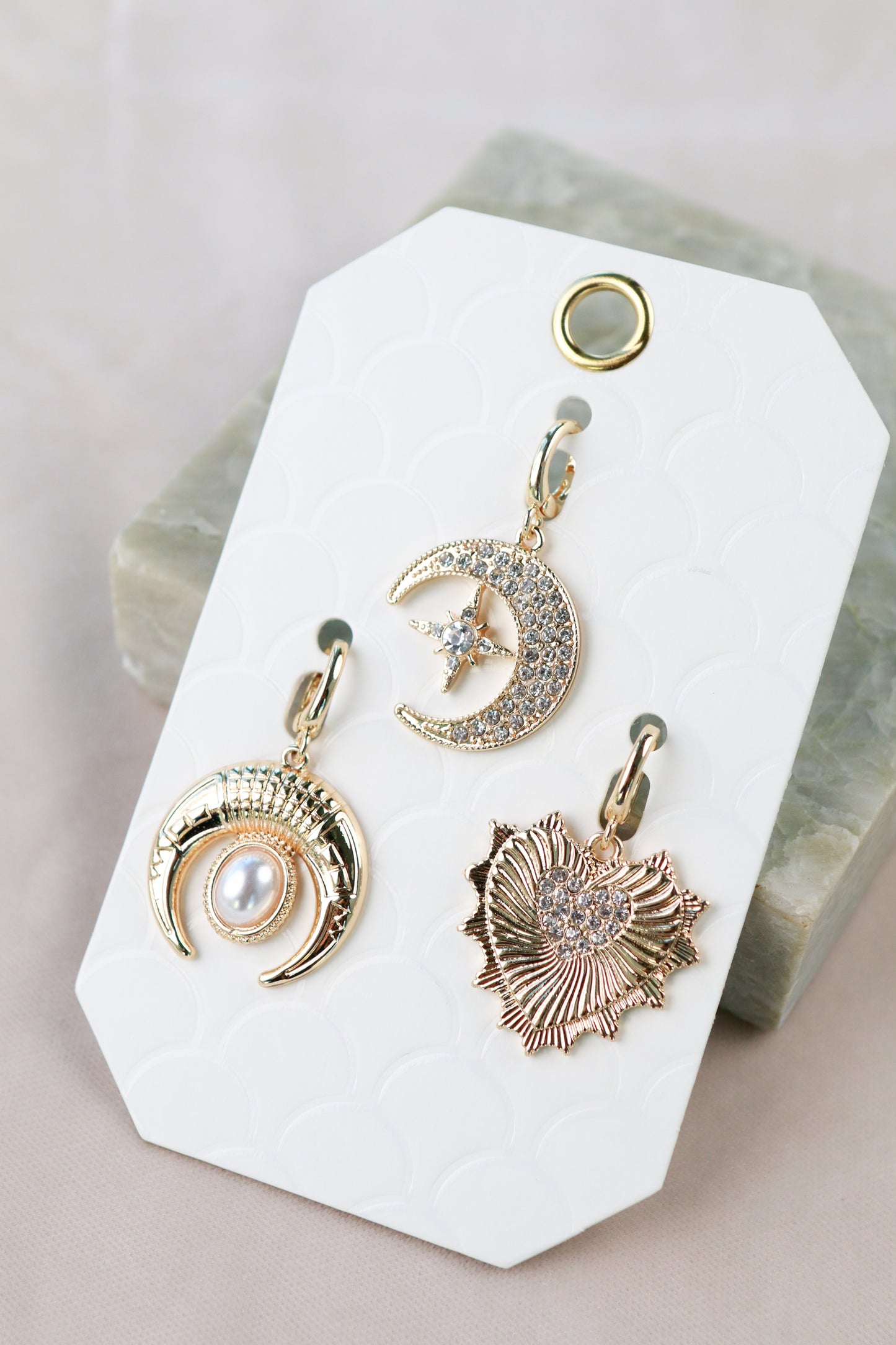 Crystal Moon Charm Set