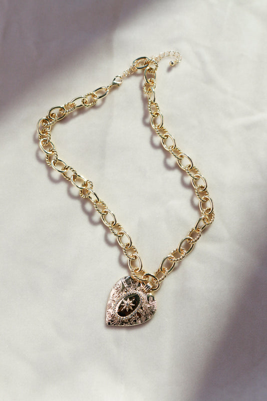 Holly Heart Necklace