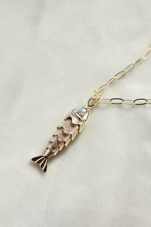 Gold Fish Necklace