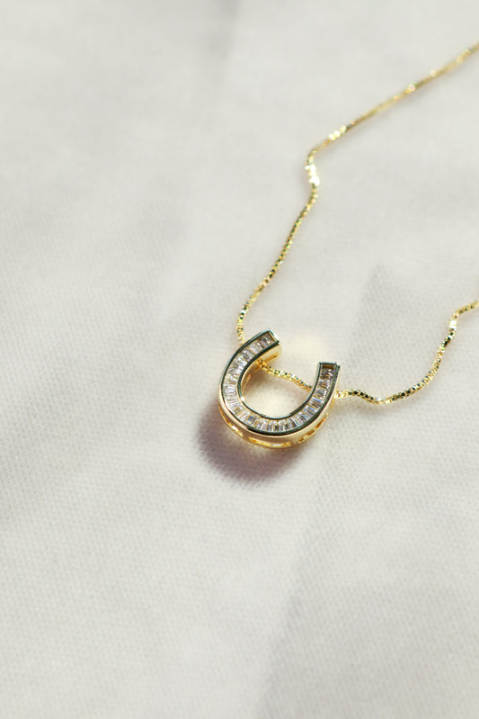 Baguette Horseshoe Necklace