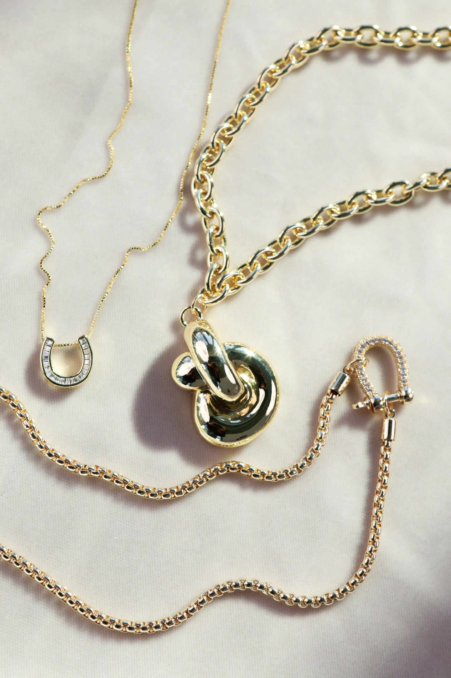 Baguette Horseshoe Necklace