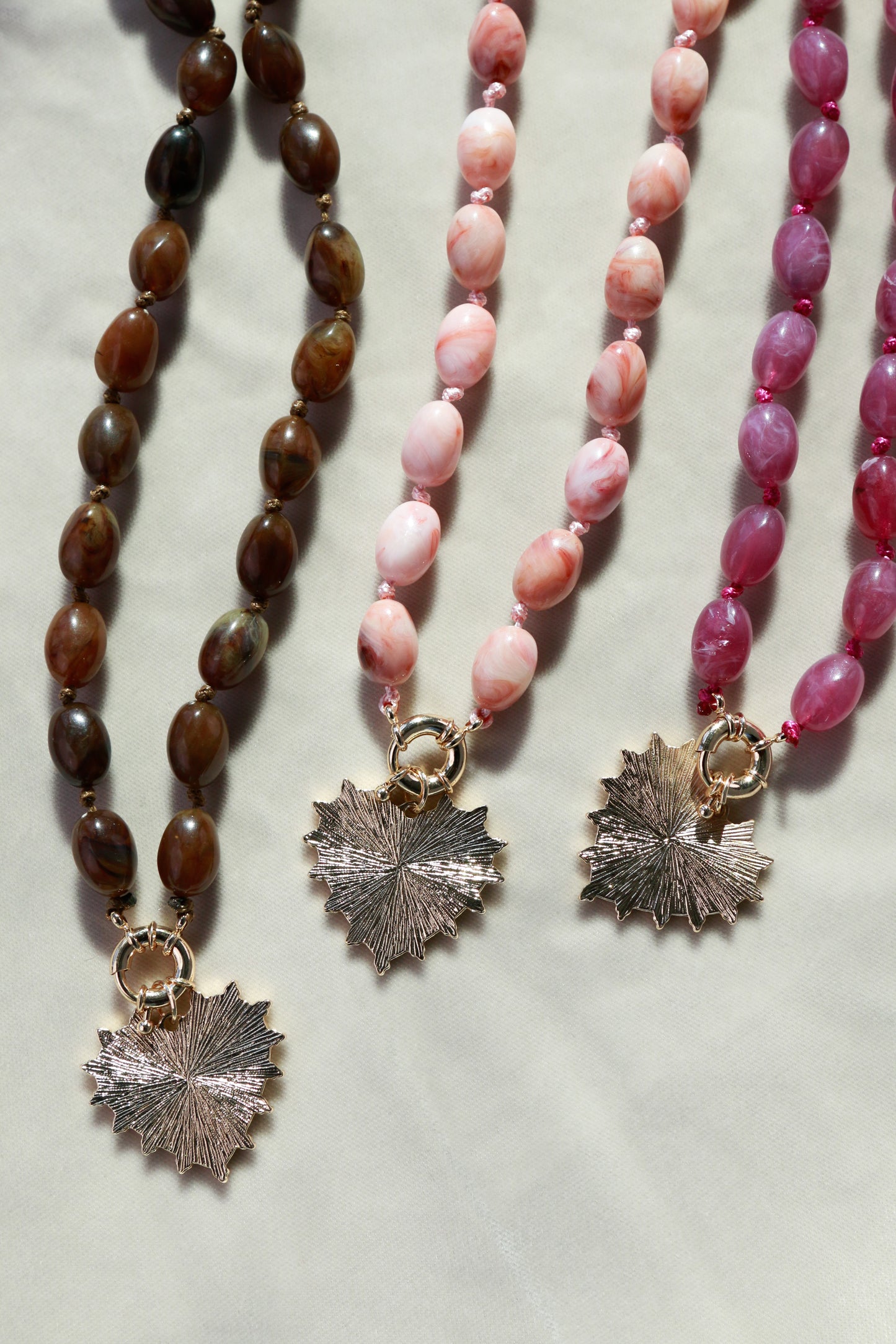 Mable Necklace in Rose Pink