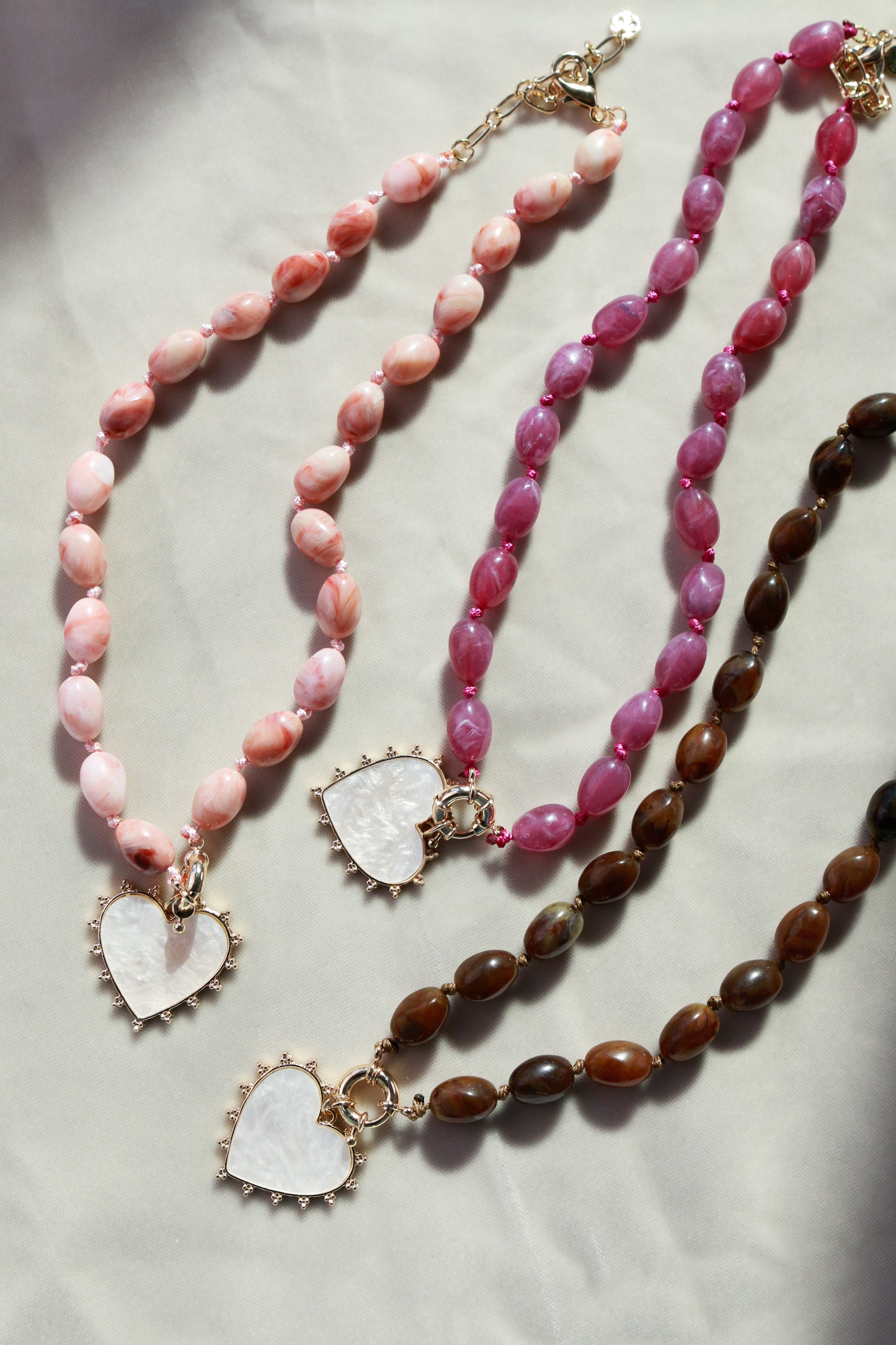Mable Necklace in Rose Pink