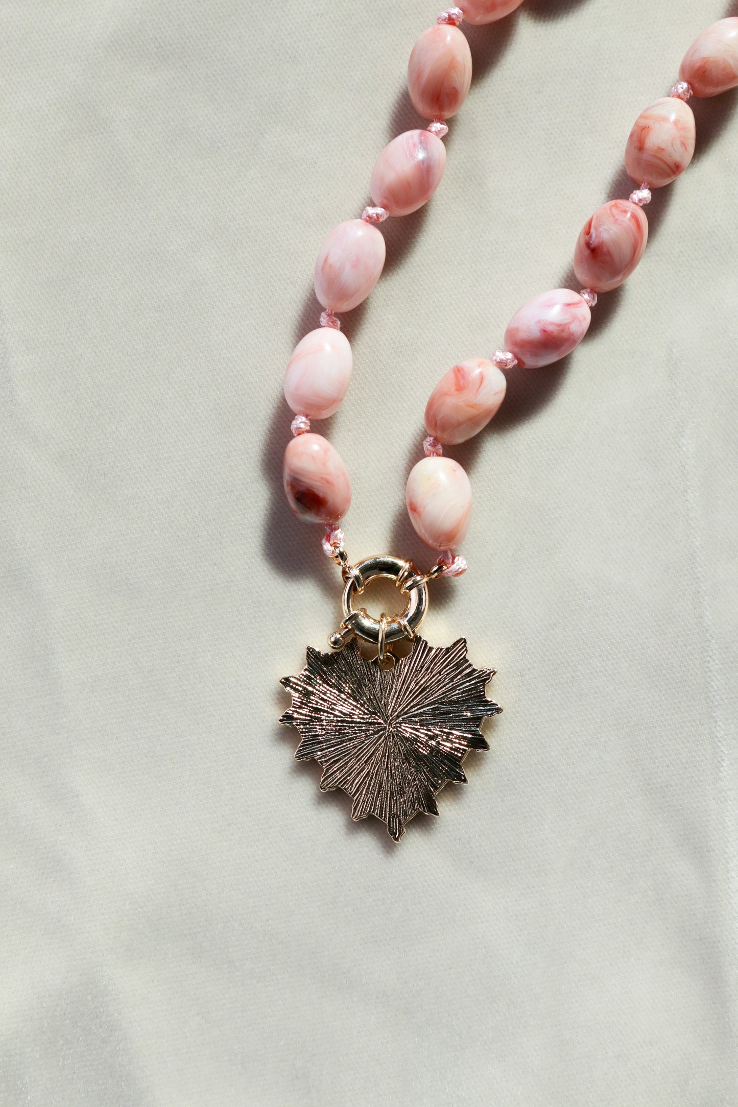 Mable Necklace in Rose Pink