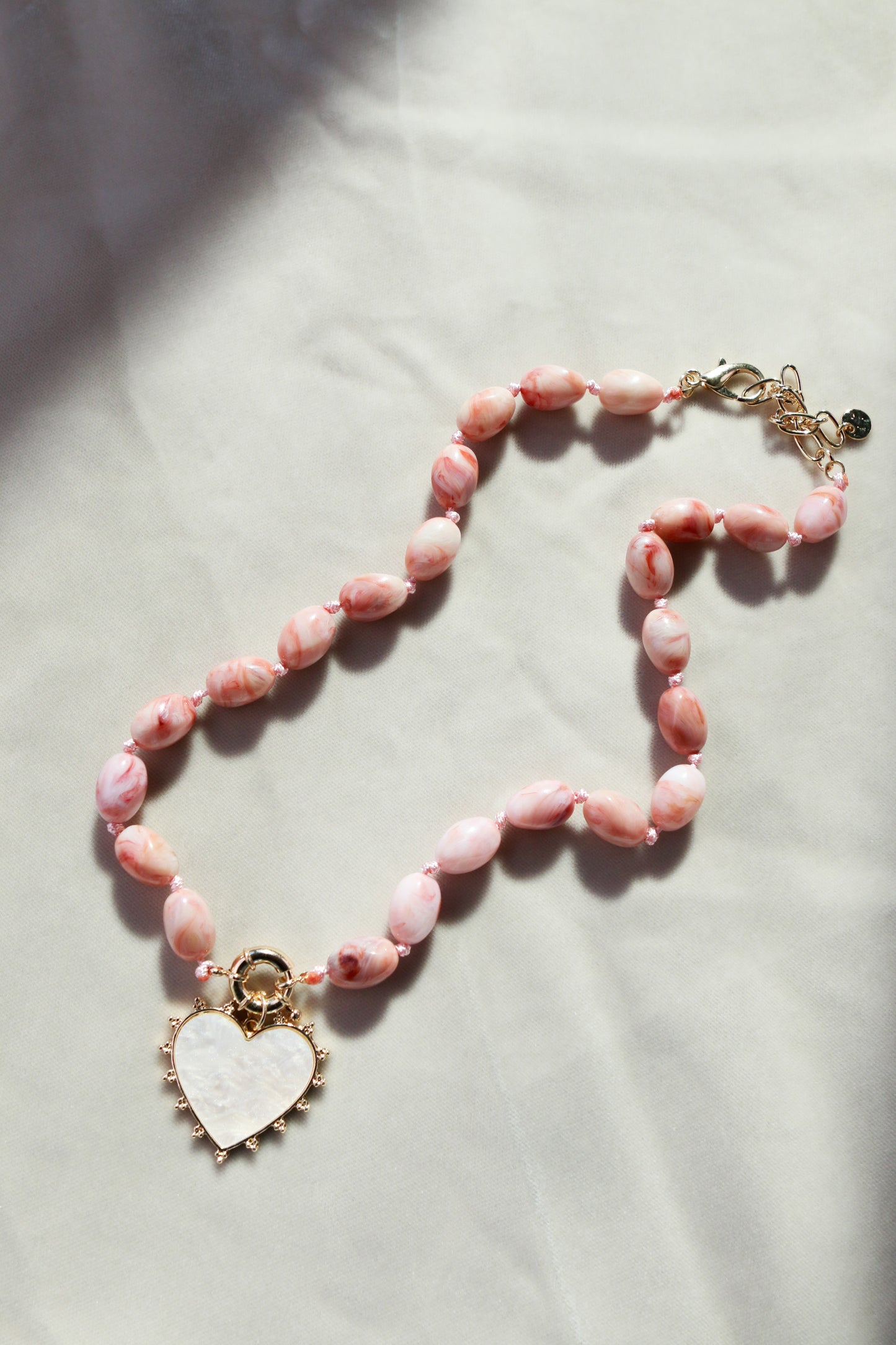 Mable Necklace in Rose Pink