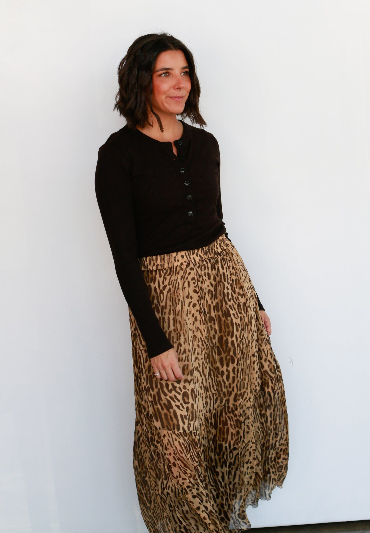 Fauve Leopard Skirt
