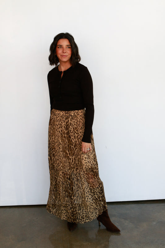 Fauve Leopard Skirt