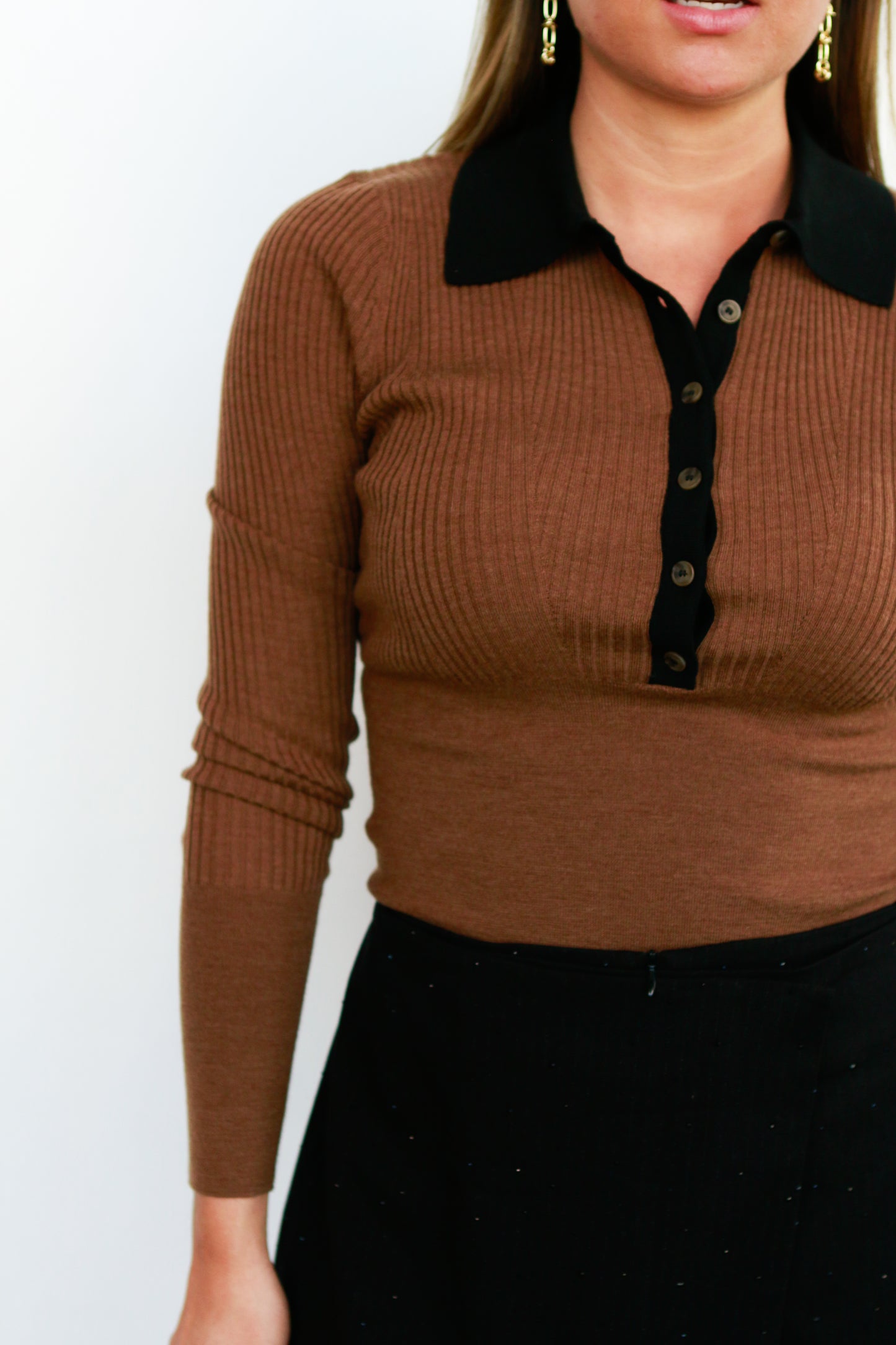 Cillian Rib Polo Sweater
