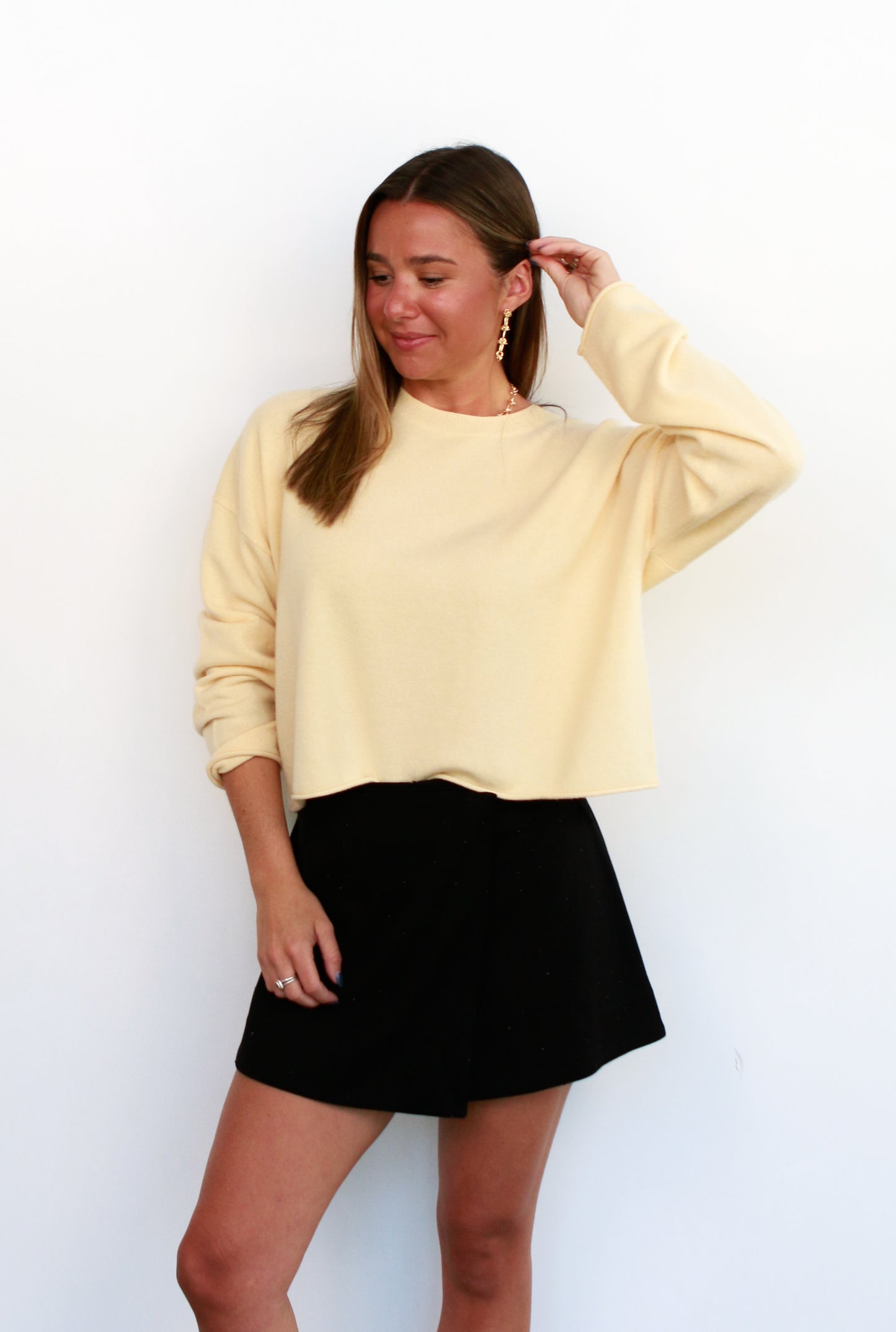 Zoe Crewneck in Vanilla