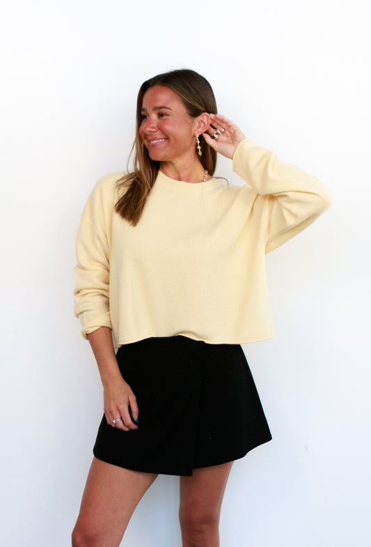Zoe Crewneck in Vanilla