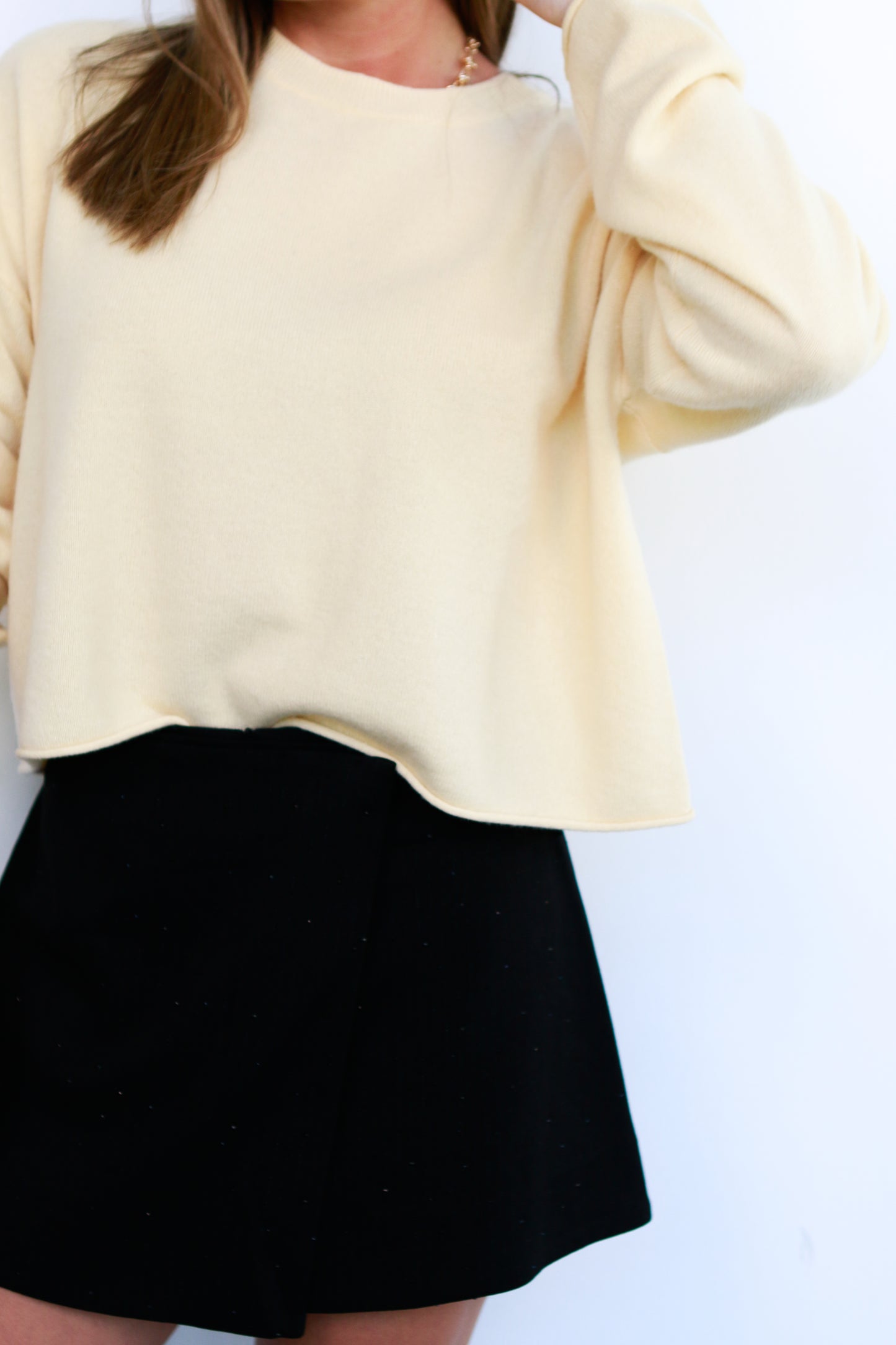 Zoe Crewneck in Vanilla