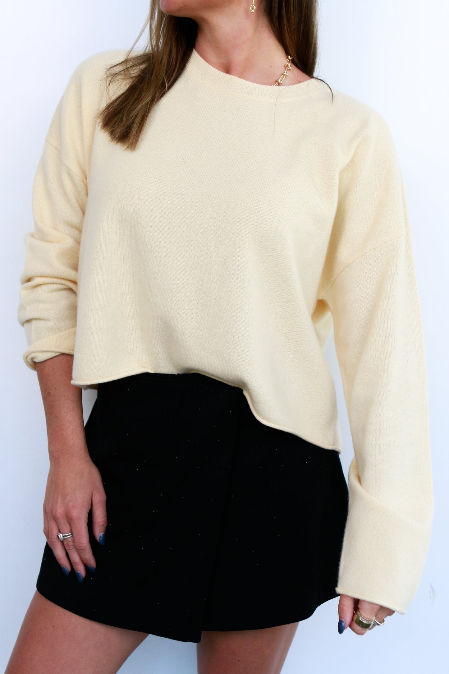 Zoe Crewneck in Vanilla