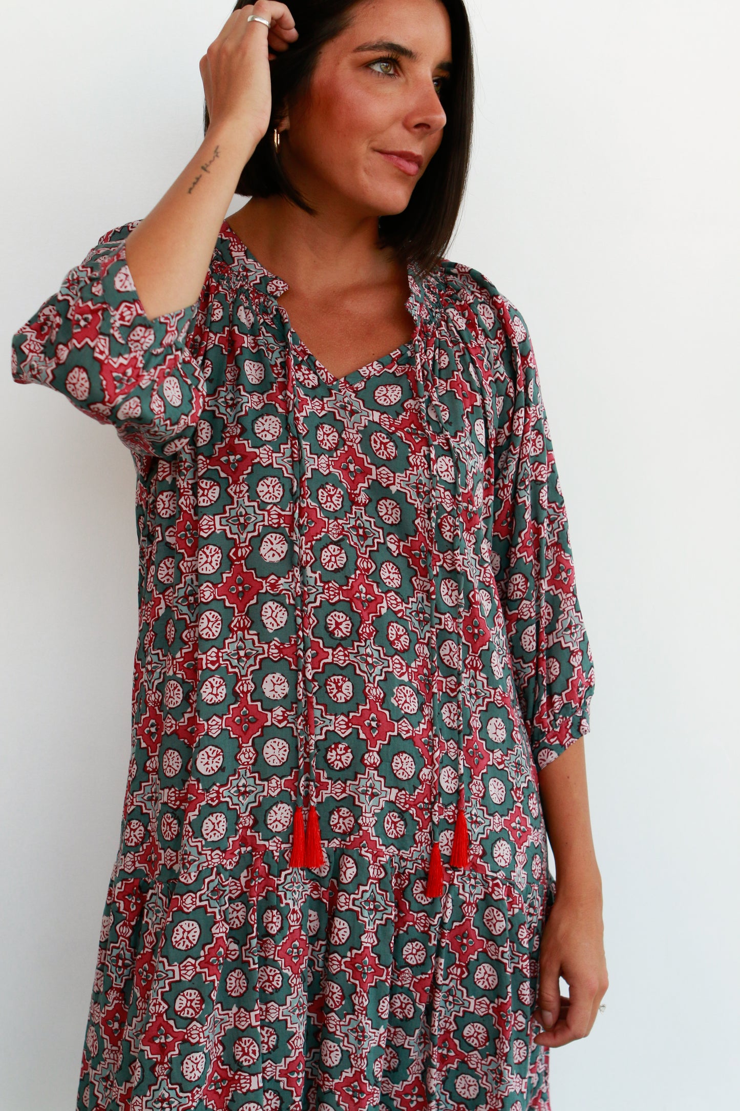 Stevie Dress in Spanish Tile Jade