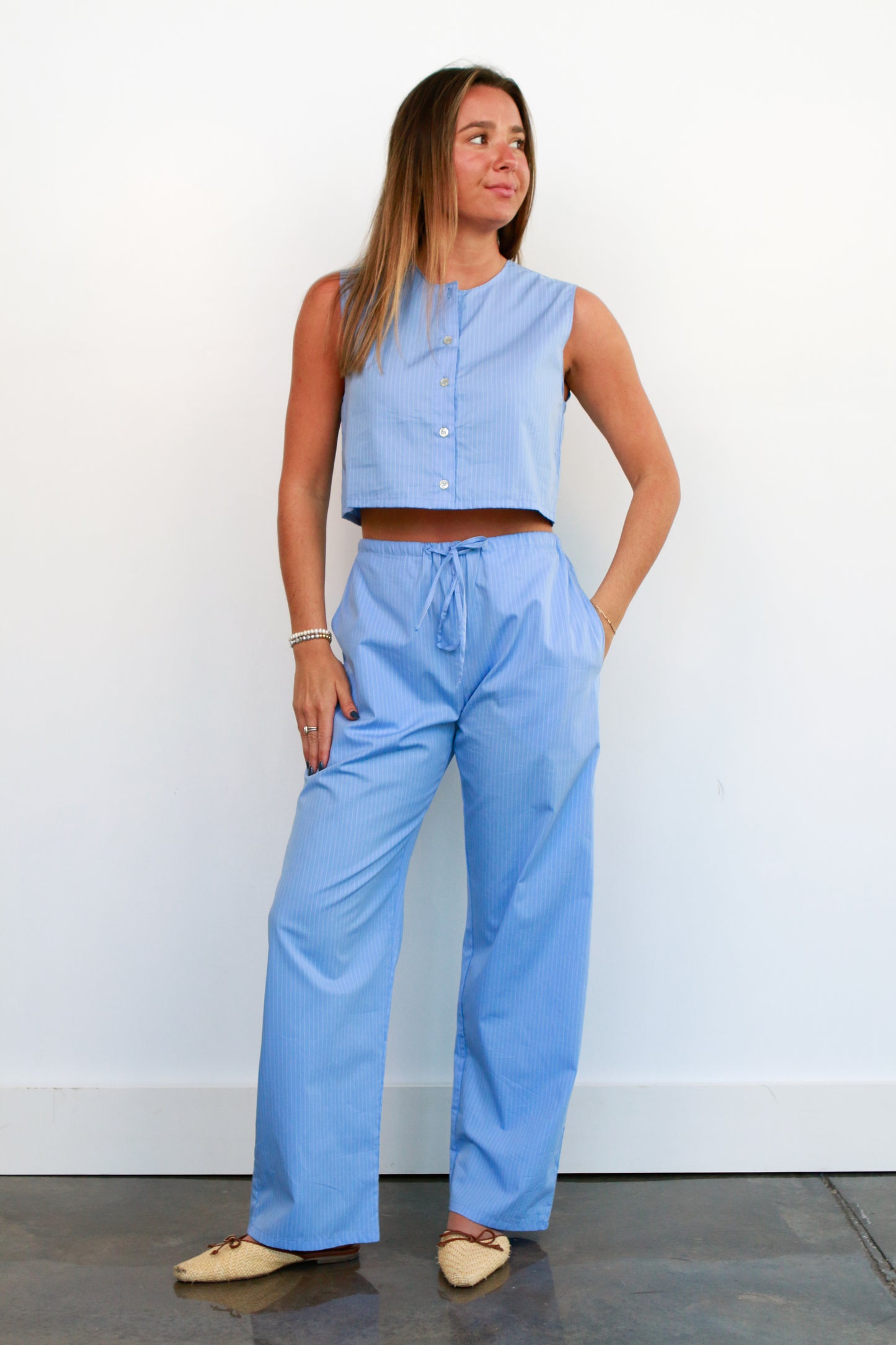 Yoshi Drawstring Stripe Pant