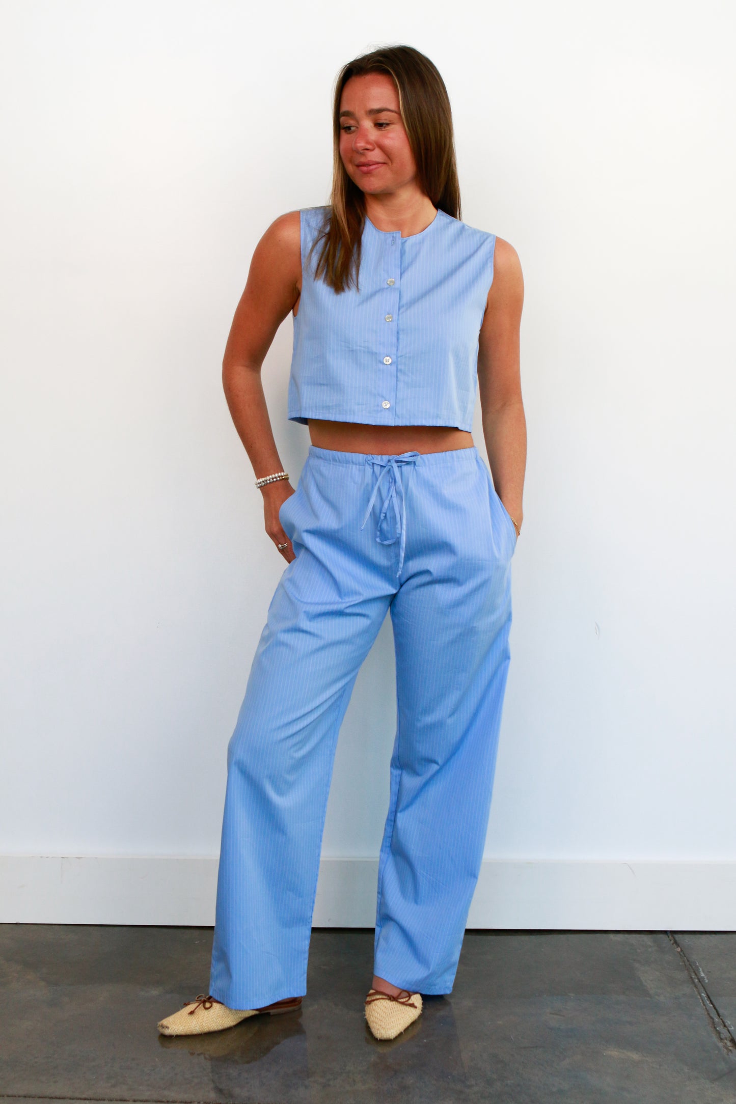Yoshi Drawstring Stripe Pant