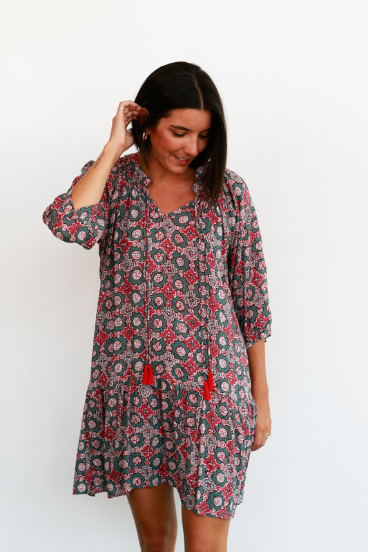 Stevie Dress in Spanish Tile Jade