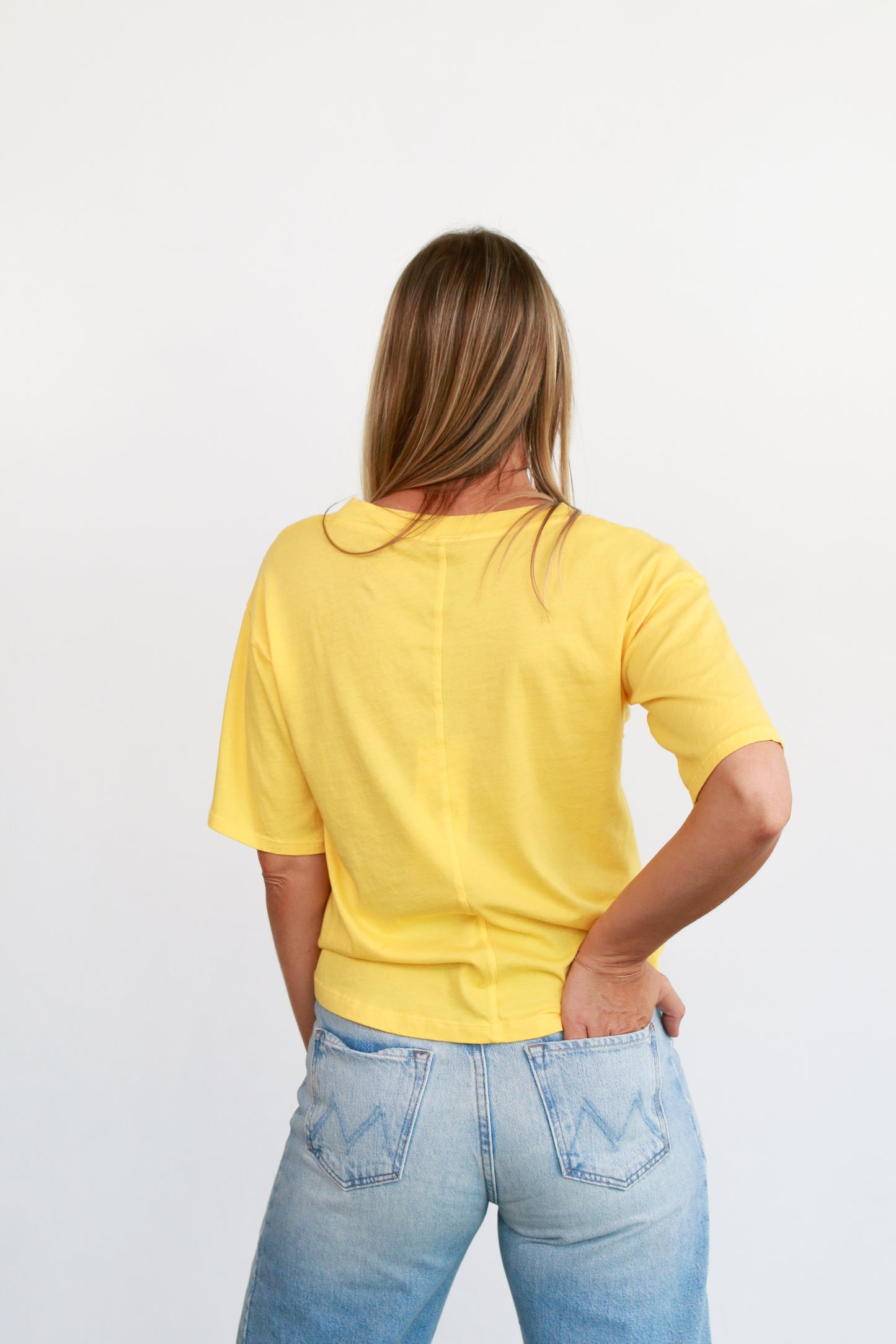 V-Neck Tee in Golden Hour