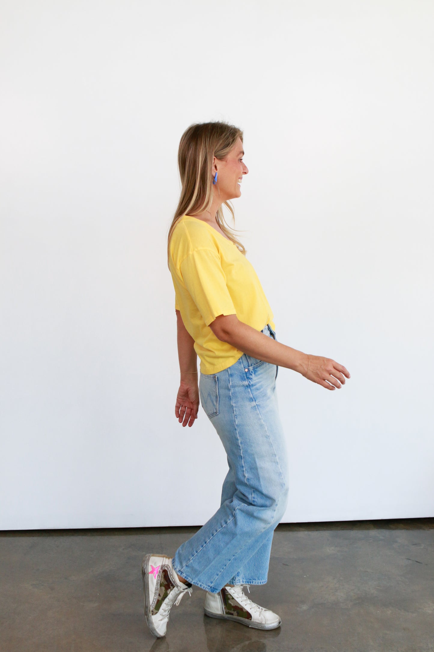 V-Neck Tee in Golden Hour